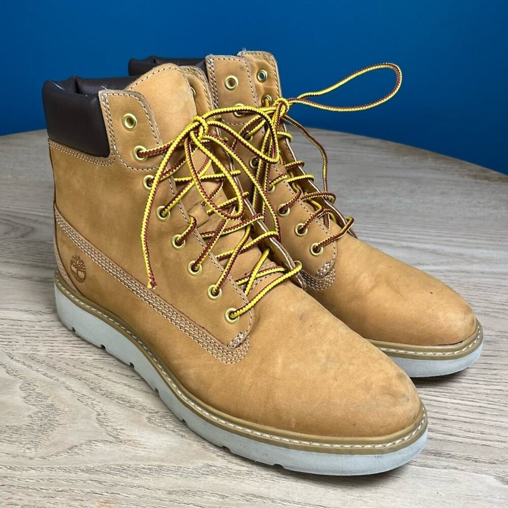 Timberland Women’s Kenniston 6 Inch Lace Up Boots Shoes Tan Wheat Size 8.5